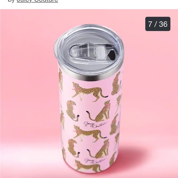Juicy Couture Pink Cheetah Print Tumbler NWT - Picture 7 of 7